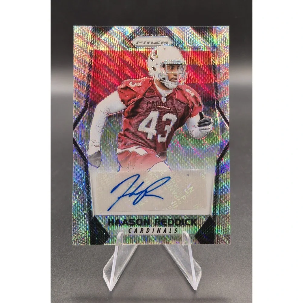 2017 Prizm Rookie Haason Reddick #RA-HR Rookie Autograph Blue Wave /149 (RC)